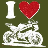 I Love Motorcycles Mousepad thumb 1