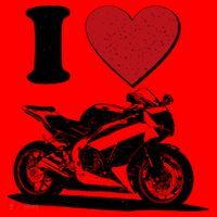 I Love Motorcycles Santa Hat thumb 1