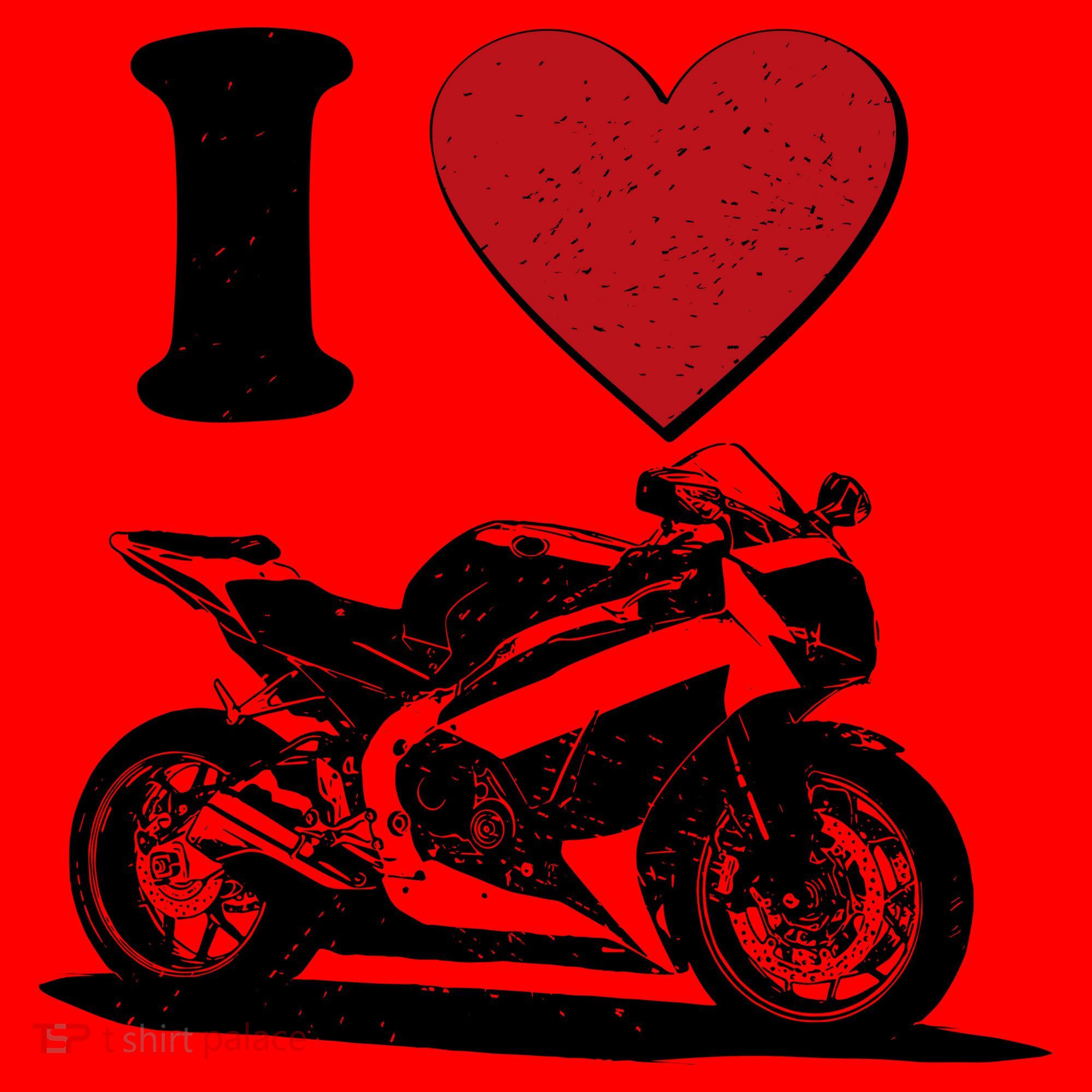 I Love Motorcycles Santa Hat