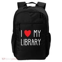 I Love My Library For Book Lovers Readers Librarian Backpack thumb 0