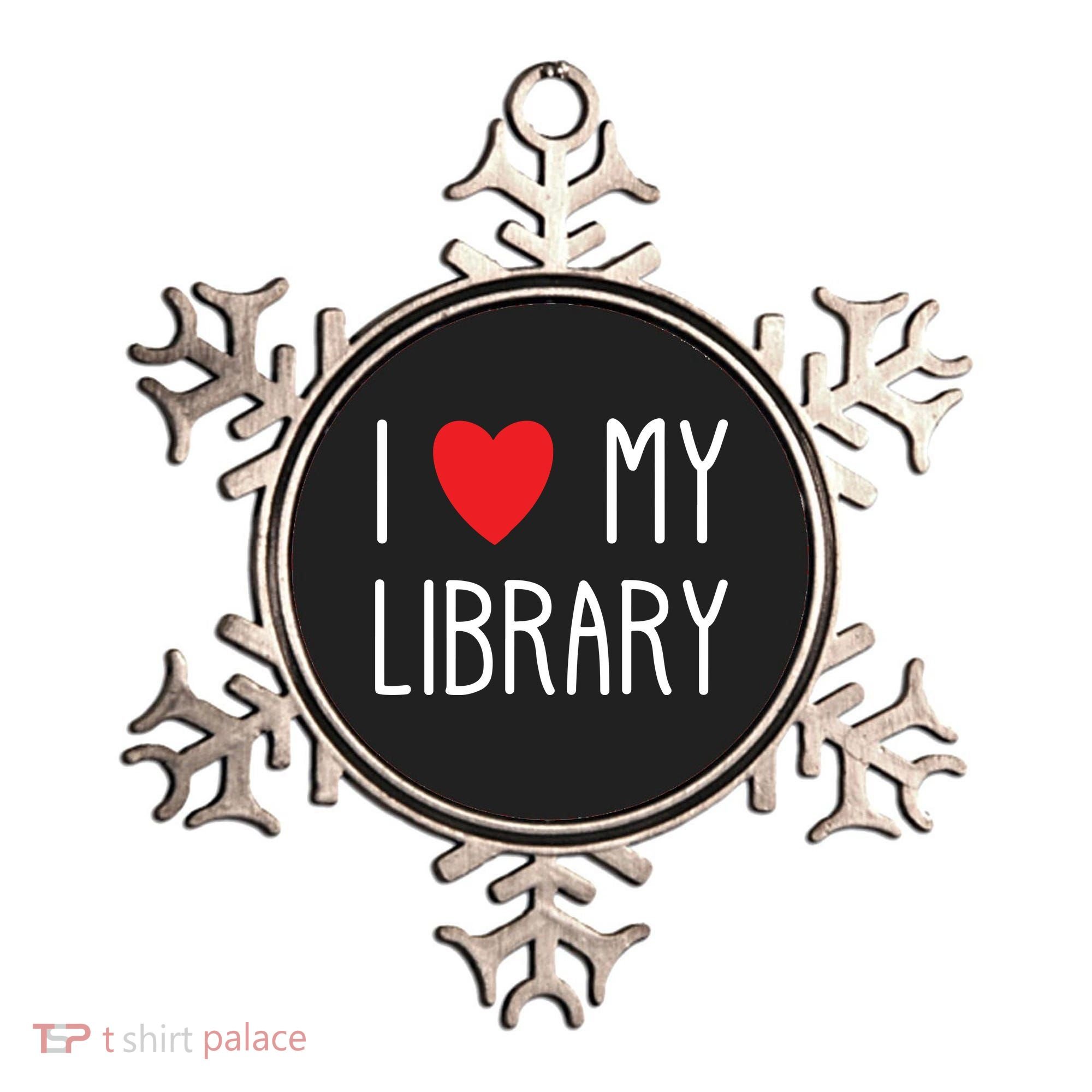 I Love My Library For Book Lovers Readers Librarian Ornament