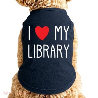 I Love My Library For Book Lovers Readers Librarian Doggie Tank
