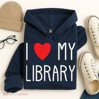 I Love My Library For Book Lovers Readers Librarian Hoodie thumb 4