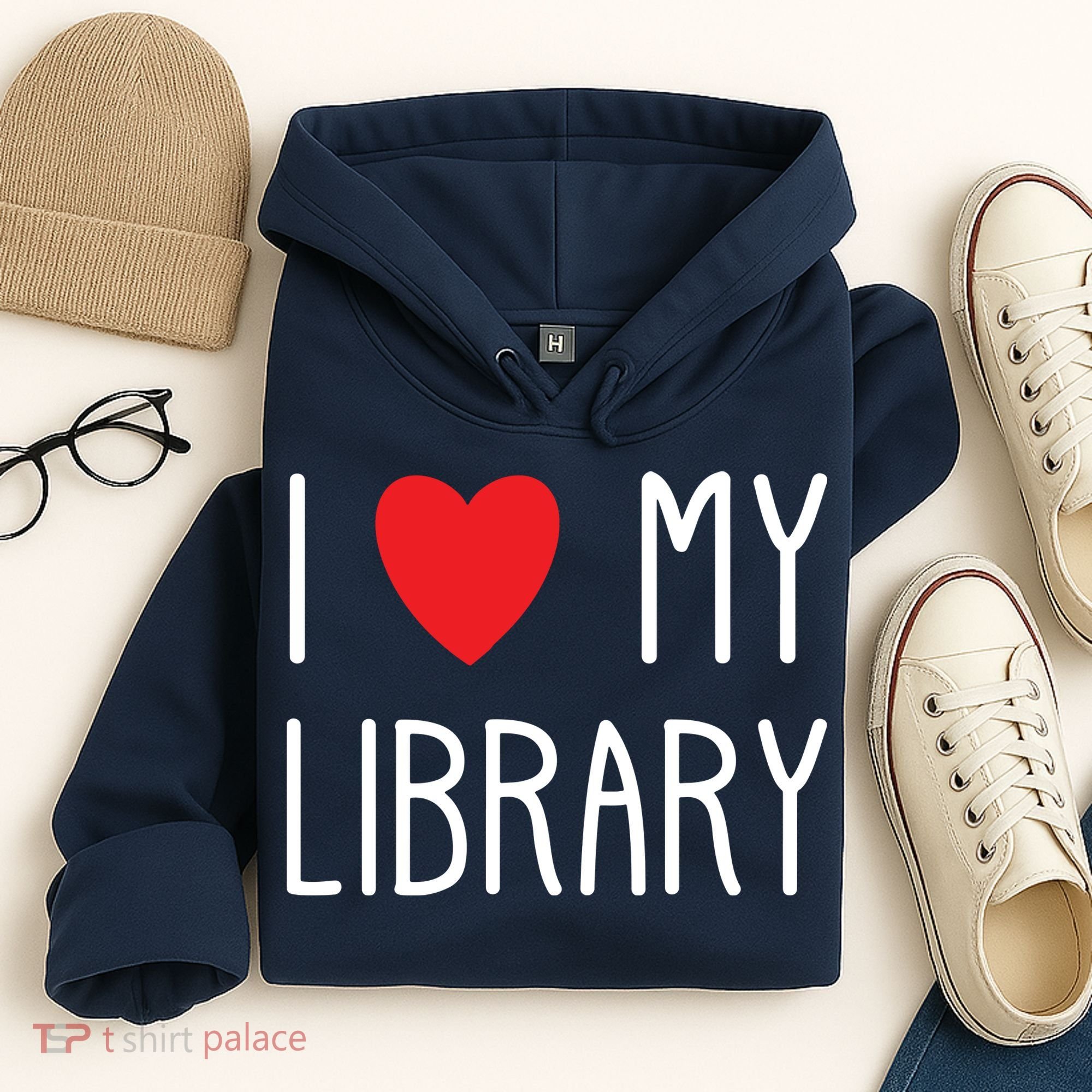 I Love My Library For Book Lovers Readers Librarian Hoodie