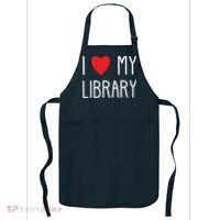 I Love My Library For Book Lovers Readers Librarian Apron thumb 0