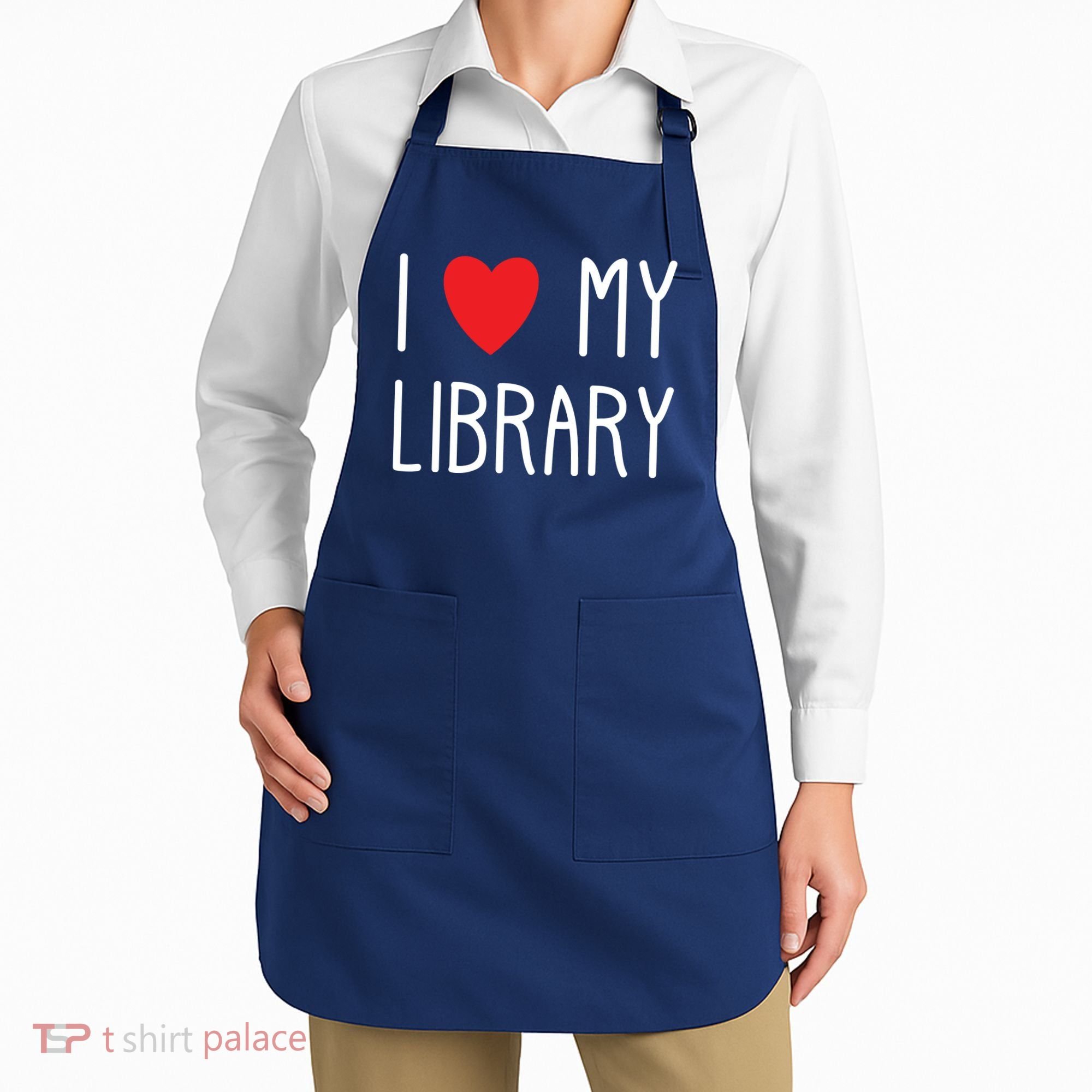 I Love My Library For Book Lovers Readers Librarian Apron