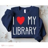 I Love My Library For Book Lovers Readers Librarian Sweatshirt thumb 2