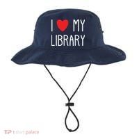 I Love My Library For Book Lovers Readers Librarian Bucket Hat thumb 0