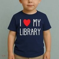 I Love My Library For Book Lovers Readers Librarian Toddler T-Shirt thumb 2