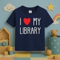 I Love My Library For Book Lovers Readers Librarian Toddler T-Shirt thumb 3