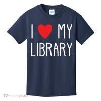 I Love My Library For Book Lovers Readers Librarian Kids T-Shirt thumb 0