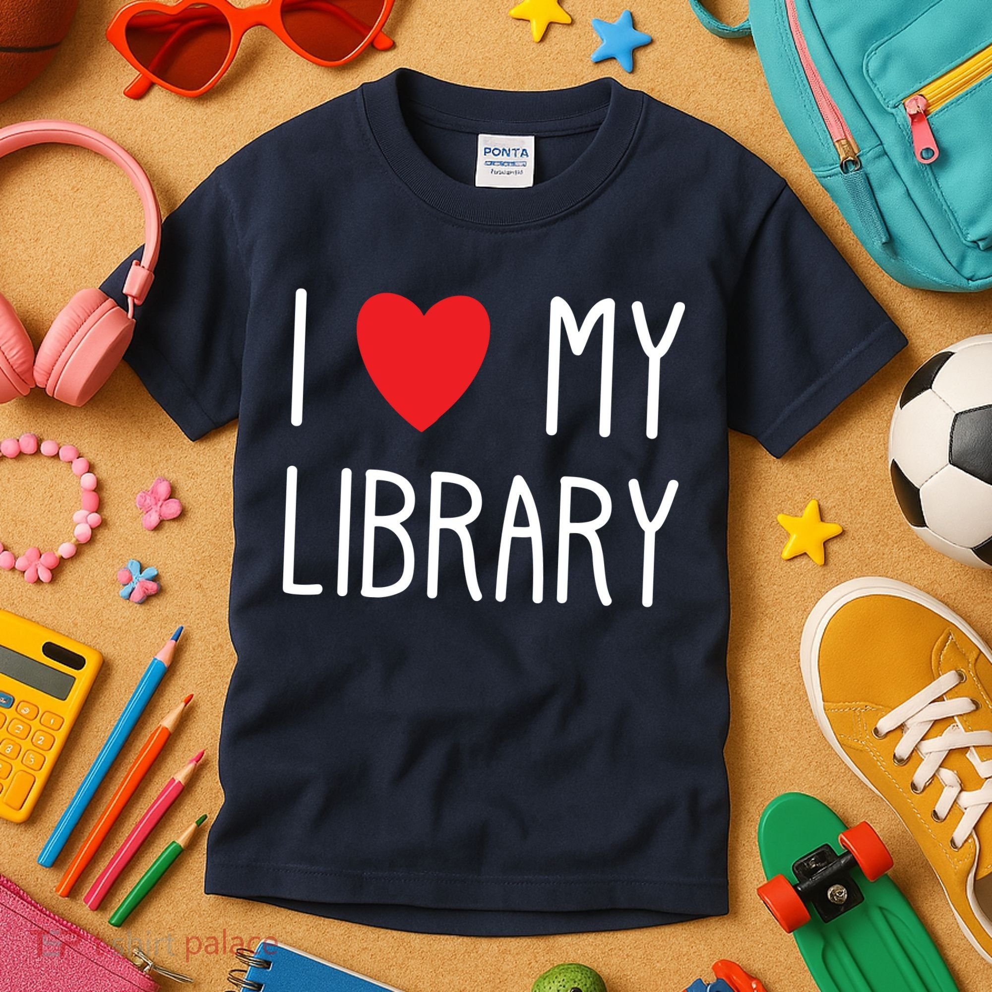 I Love My Library For Book Lovers Readers Librarian Kids T-Shirt