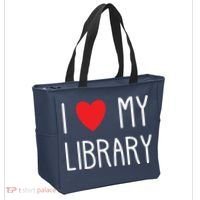 I Love My Library For Book Lovers Readers Librarian Tote Bag thumb 2