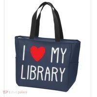 I Love My Library For Book Lovers Readers Librarian Tote Bag thumb 3