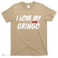 I Love My Gringo Valentine's Day For Latinafriend Wife T-Shirt thumb 0