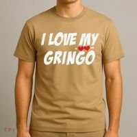 I Love My Gringo Valentine's Day For Latinafriend Wife T-Shirt thumb 3