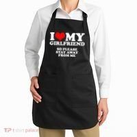 I Love My Girlfriend So Please Stay Away From Me Apron thumb 2