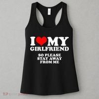 I Love My Girlfriend So Please Stay Away From Me Women's Tank Top thumb 3