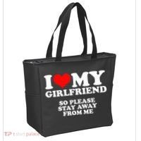 I Love My Girlfriend So Please Stay Away From Me Tote Bag thumb 2