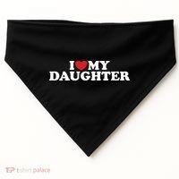 I Love My Daughter USA-Made Doggie Bandana thumb 0