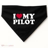 I Love My Pilot Gift USA-Made Doggie Bandana thumb 0