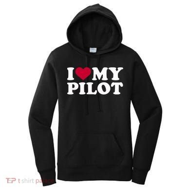 I Love My Pilot Gift Women's Hoodie