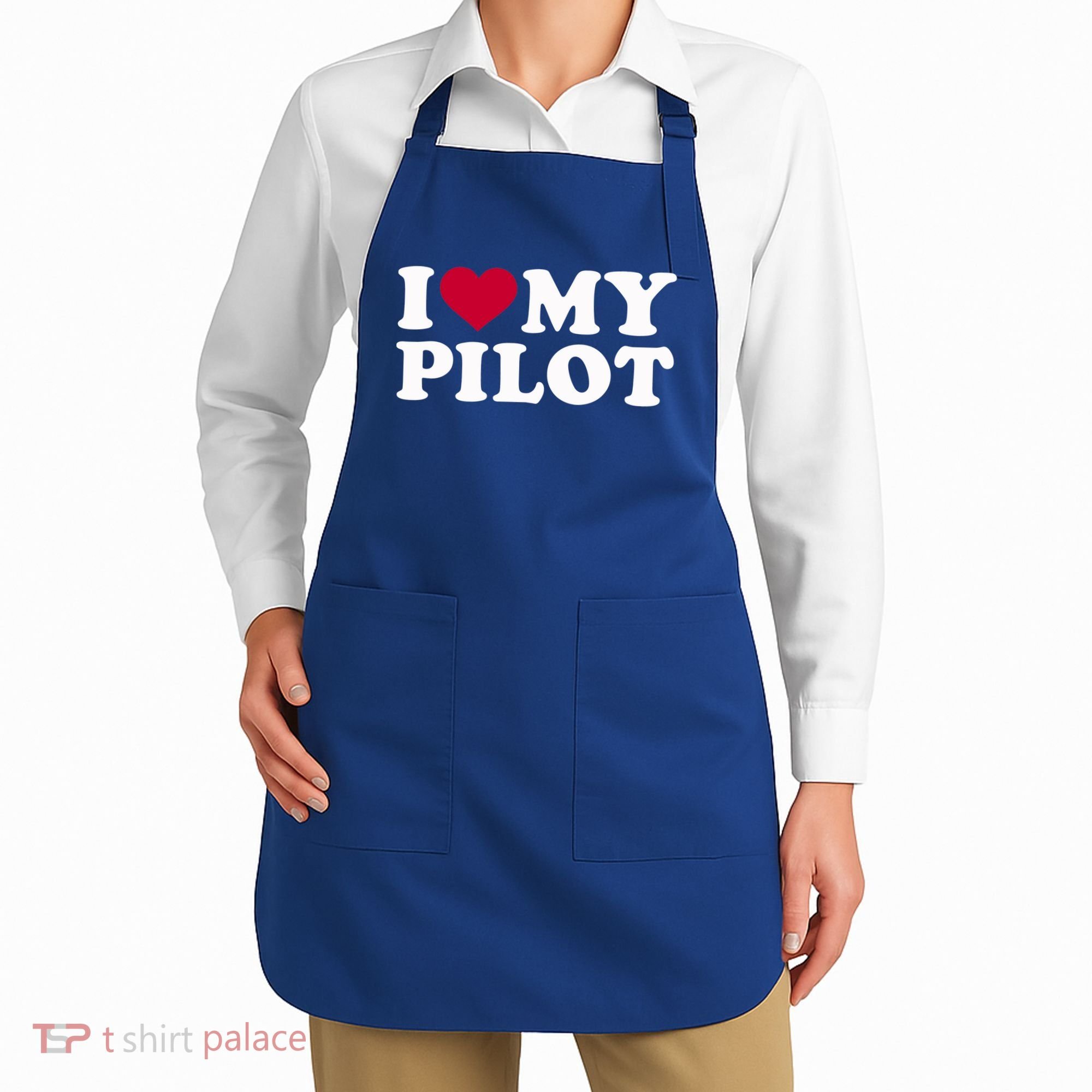 I Love My Pilot Gift Apron