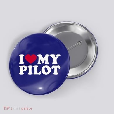 I Love My Pilot Gift Button