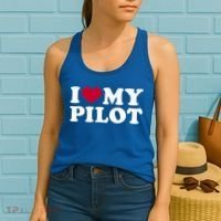 I Love My Pilot Gift Women's Tank Top thumb 2