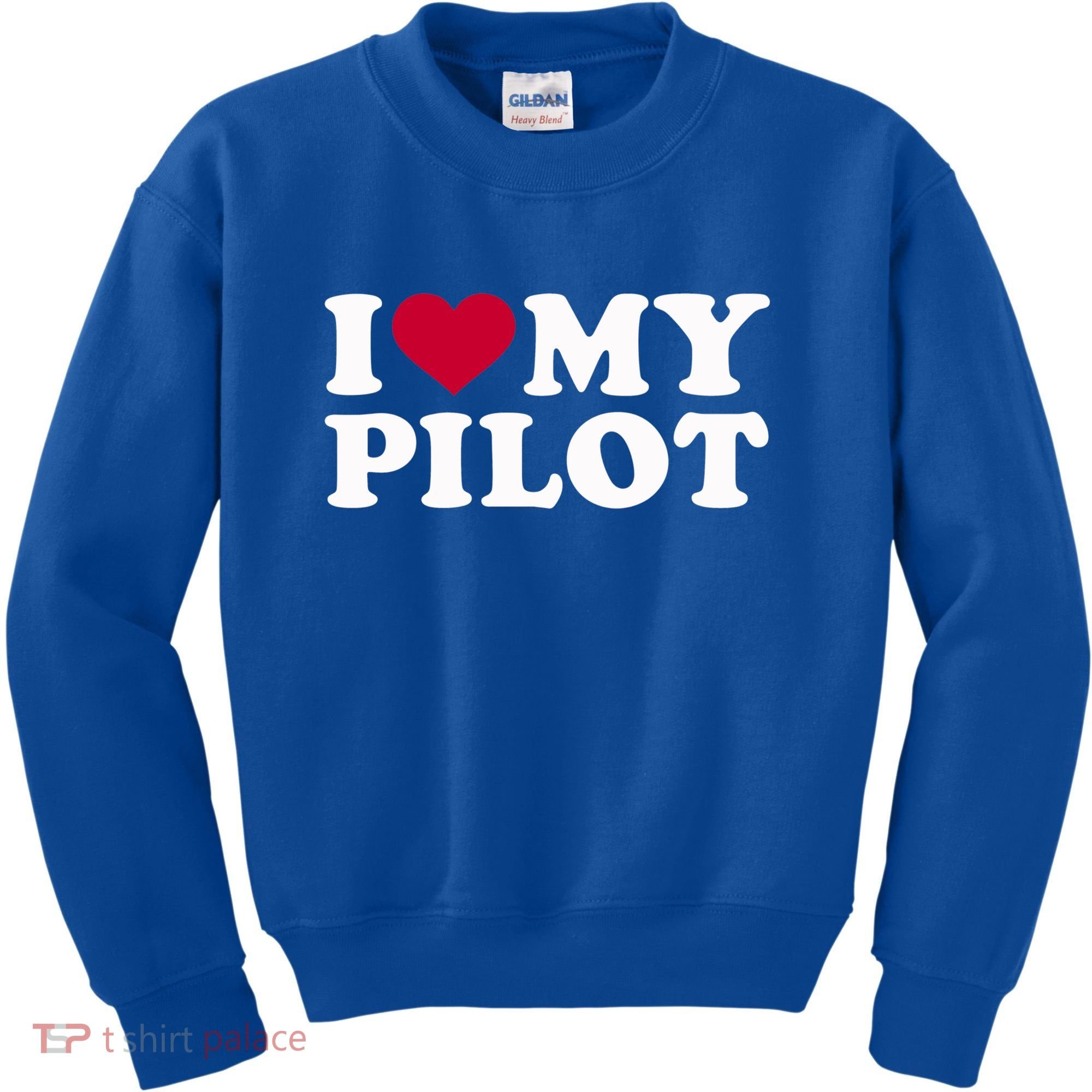 I Love My Pilot Gift Kids Sweatshirt