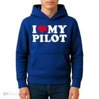 I Love My Pilot Gift Kids Hoodie thumb 4
