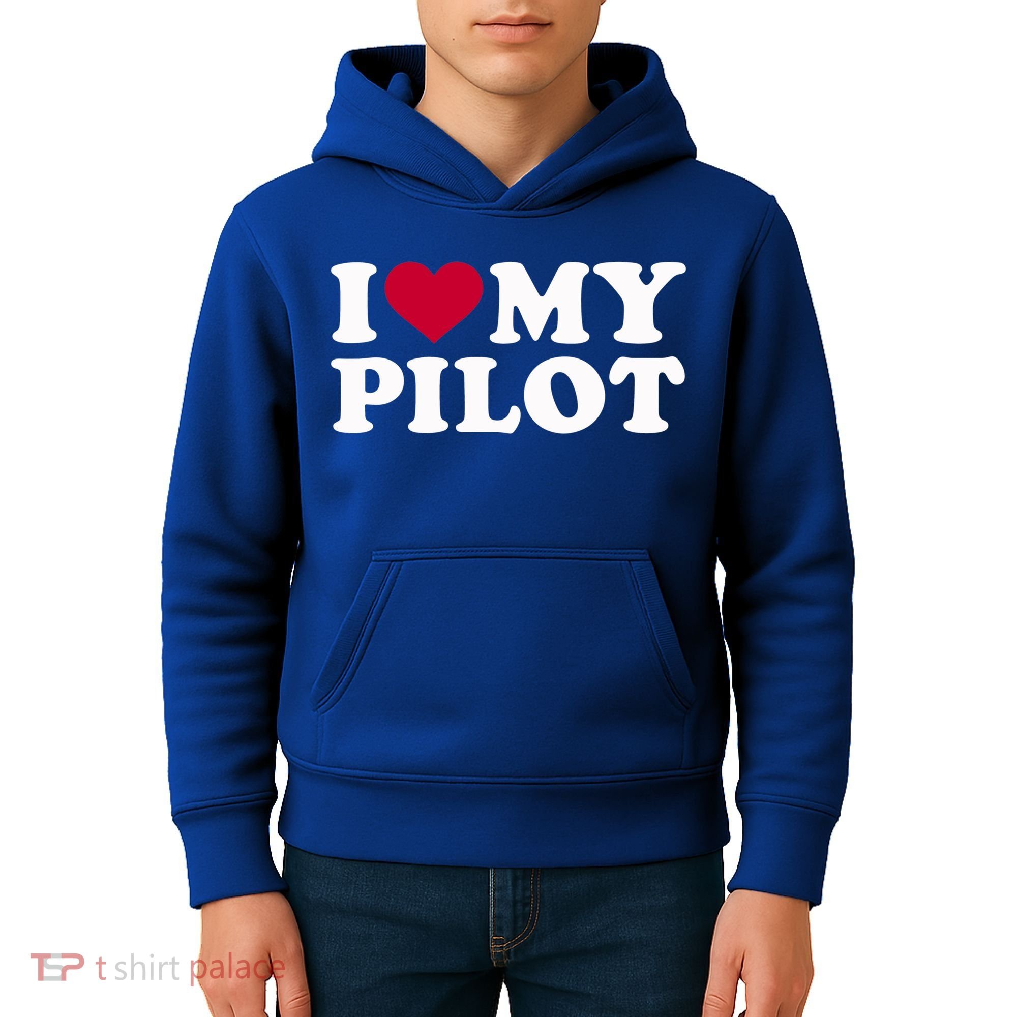 I Love My Pilot Gift Kids Hoodie