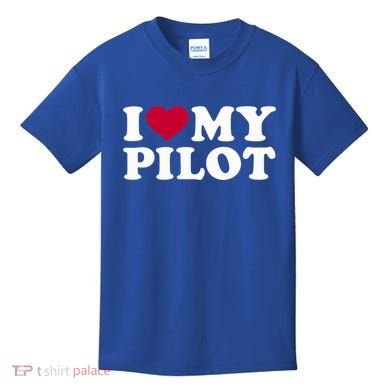 I Love My Pilot Gift Kids T-Shirt
