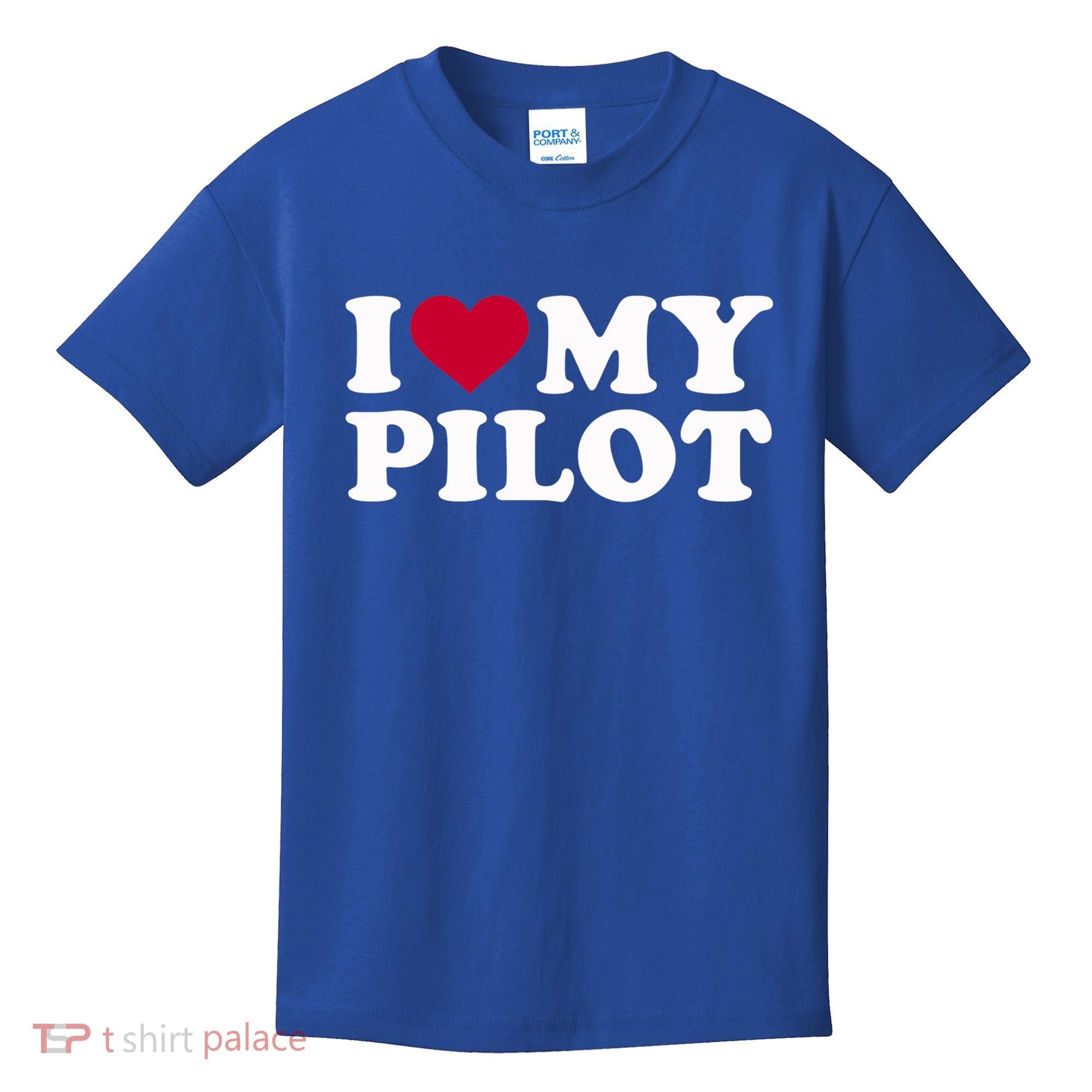 I Love My Pilot Gift Kids T-Shirt
