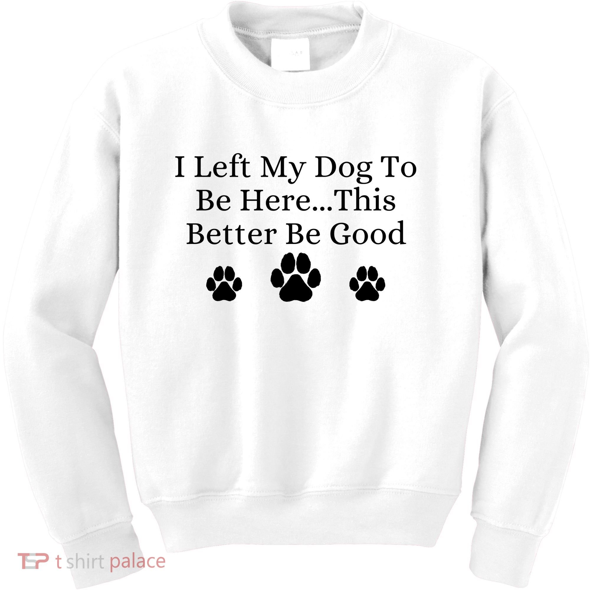 I Left My Dog To Be Here This Better Be Good Kids Sweatshirt