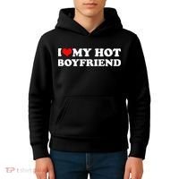 I Love My Hot Boyfriend Kids Hoodie thumb 4