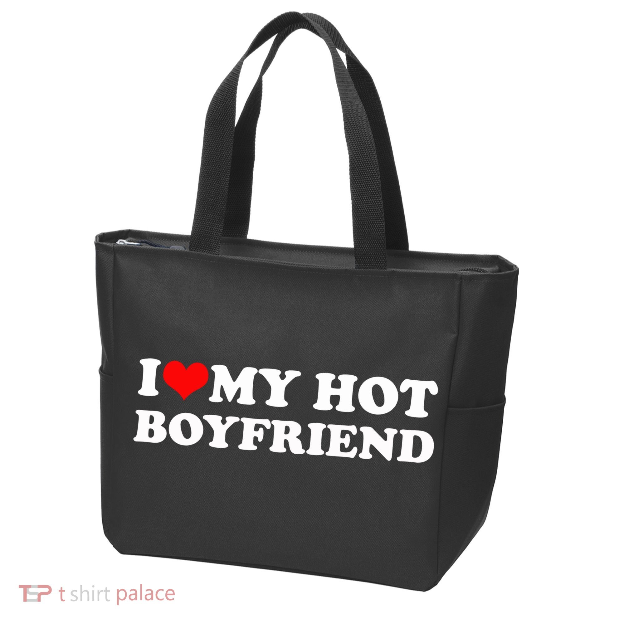 I Love My Hot Boyfriend Tote Bag