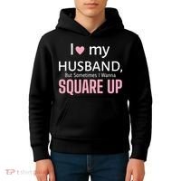 I Love My Husband But Sometimes I Wanna Square Up Kids Hoodie thumb 4