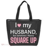 I Love My Husband But Sometimes I Wanna Square Up Tote Bag thumb 0