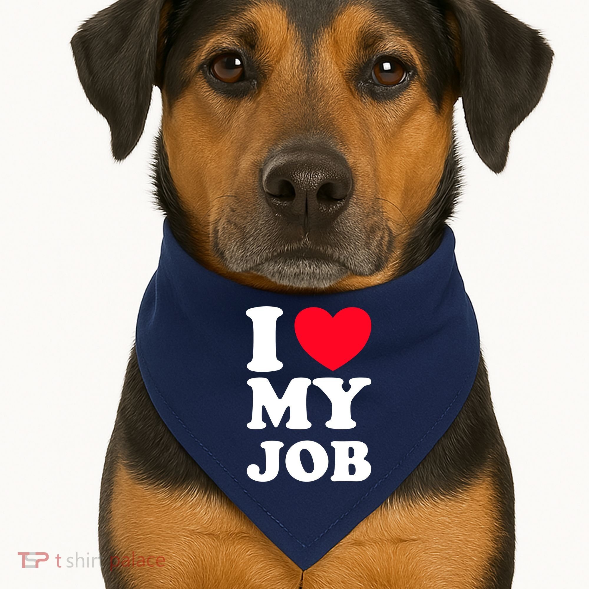I Love My Job USA-Made Doggie Bandana