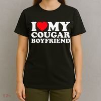 I Love My Cougar Boyfriend Tee I Heart My Cougar Boyfriend T-Shirt thumb 4