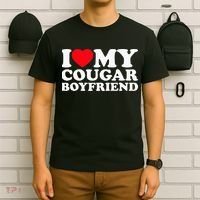 I Love My Cougar Boyfriend Tee I Heart My Cougar Boyfriend T-Shirt thumb 6
