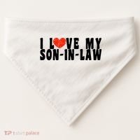 I Love My SonInLaw USA-Made Doggie Bandana thumb 0