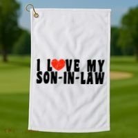 I Love My SonInLaw Golf Towel thumb 1