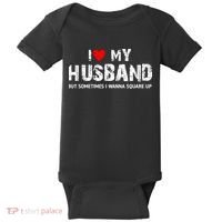 I Love My Husband But Sometimes I Wanna Square Up Baby Bodysuit thumb 0