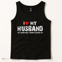 I Love My Husband But Sometimes I Wanna Square Up Tank Top thumb 2