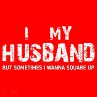 I Love My Husband But Sometimes I Wanna Square Up Santa Hat thumb 1