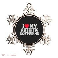 I Love My Autistic Boyfriend I Heart My Bf Girlfriend Ornament thumb 0