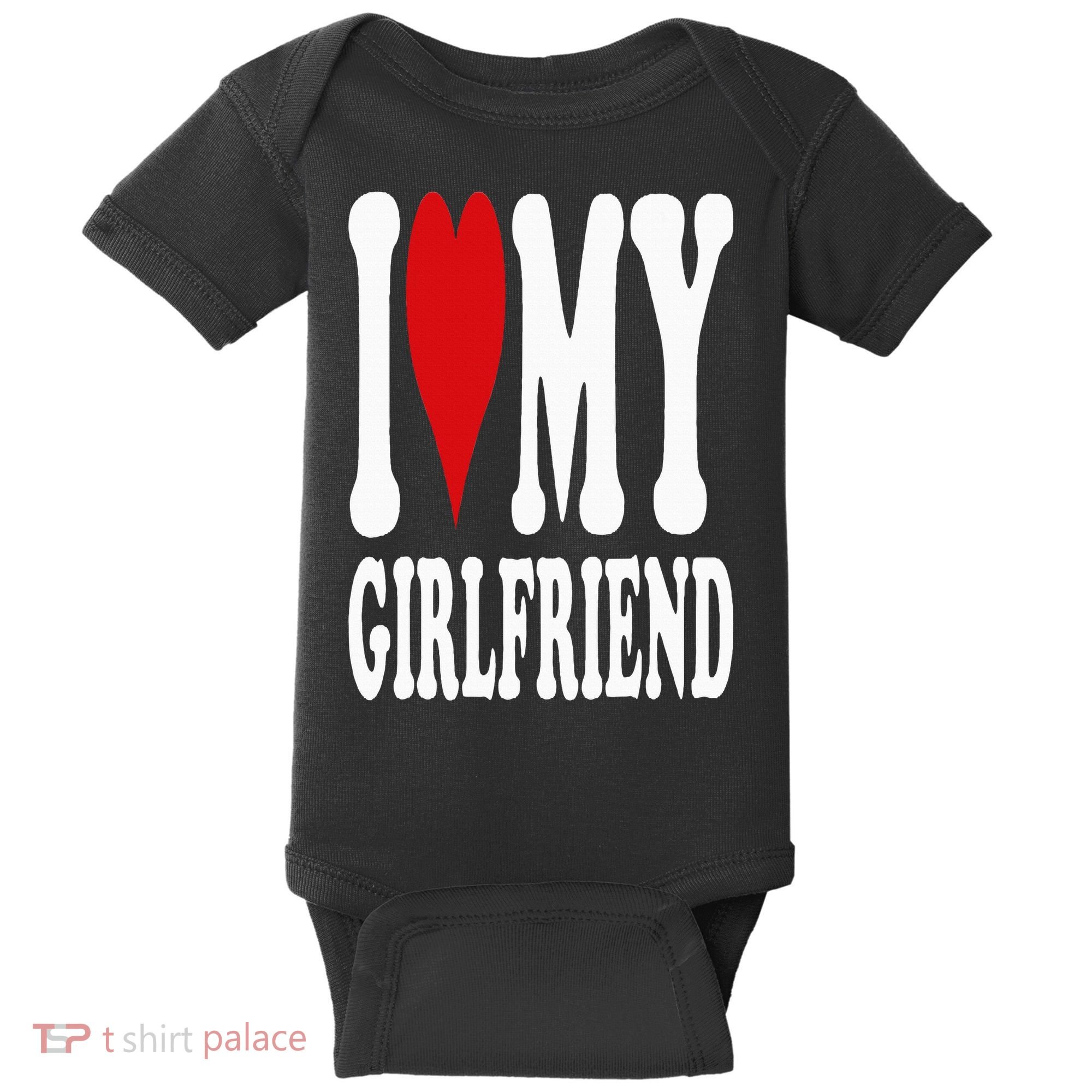 I Love My Girlfriend Gf I Heart My Girlfriend GF Baby Bodysuit