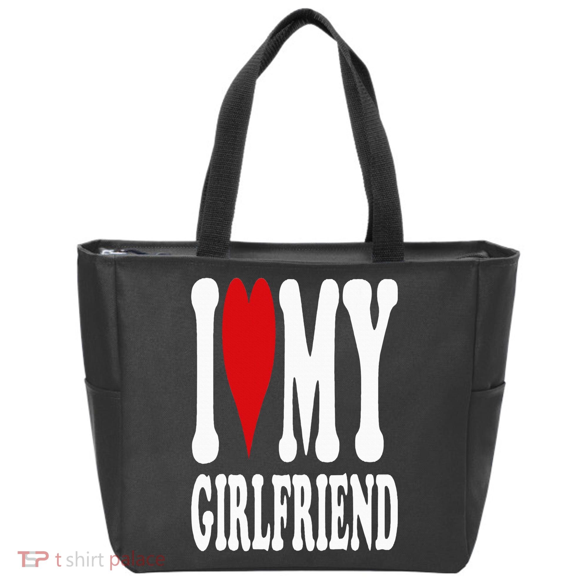 I Love My Girlfriend Gf I Heart My Girlfriend GF Tote Bag